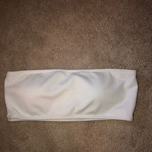 strapless white bathing suit top!!!